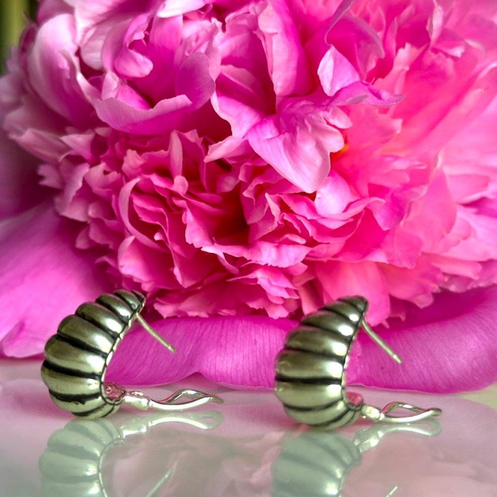 John Hardy Cable Earrings 925 Silver